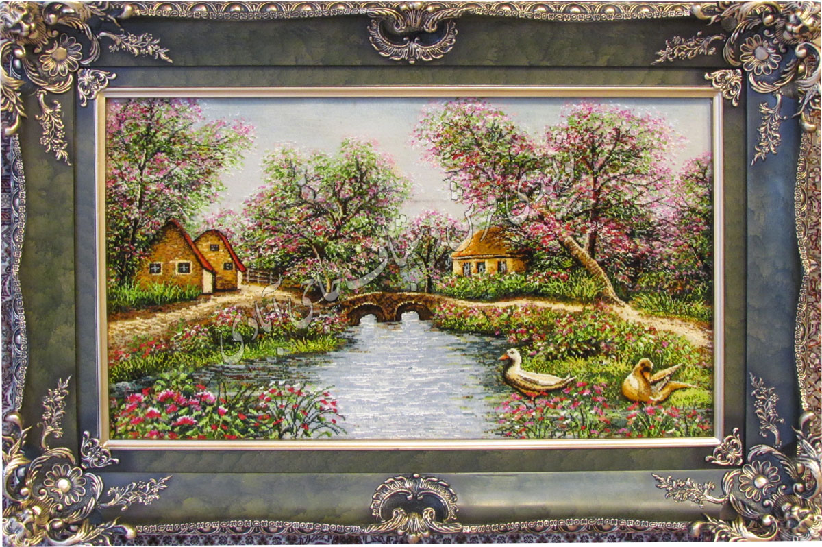 اردک و مرداب  فرش دستباف حاجی آبادی