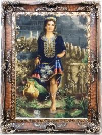 منظره پا درآب .فرش دستباف حاجی آبادی