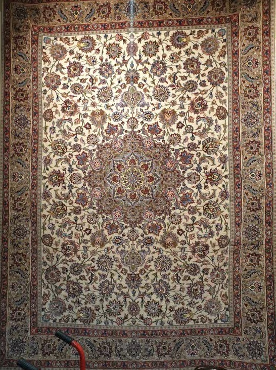 فرش دستباف 9متری افشان ترنج مشهد (5105) فرش دستباف حاجی آبادی