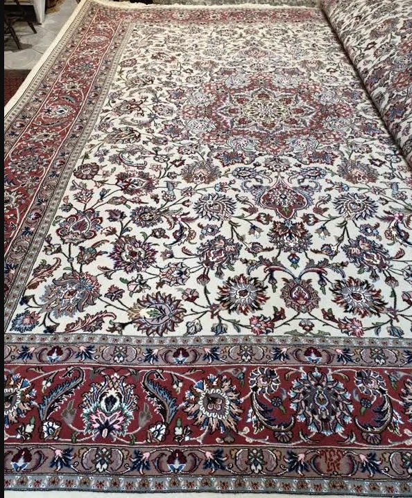 فرش دستباف 9 متری افشان ترنج مشهد (5104) فرش دستباف حاجی آبادی