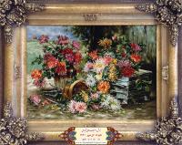 گل میخک .فرش دستباف حاجی آبادی